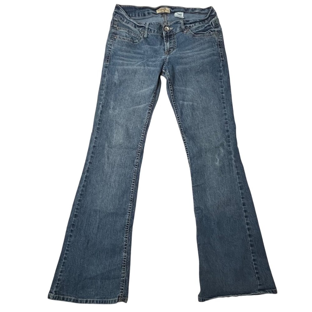 Paris Blues Womens Jeans Jr's Sz 9 Boho Hippie Low Rise Bell Bottoms Stretch